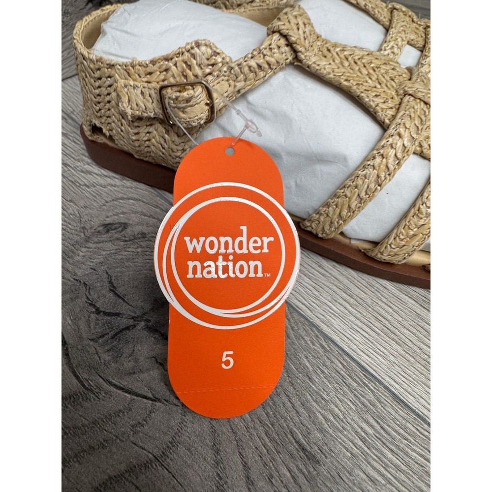 Wonder Nation Fisherman Sandals Natural Womens Size 5 NEW Summer Casual - Picture 8 of 8